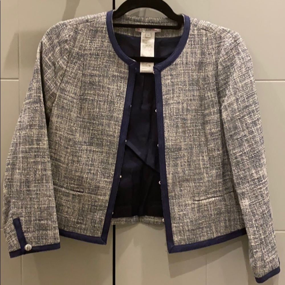 Navy and white jacket